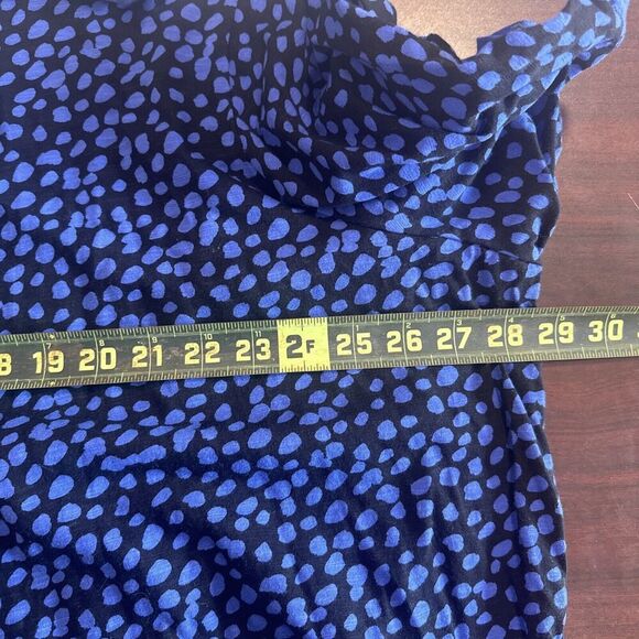 LOGO Lori Goldstein Perina Spotted Printed Tee T-Shirt Plus Size 4X Blue S/S - Picture 8 of 8